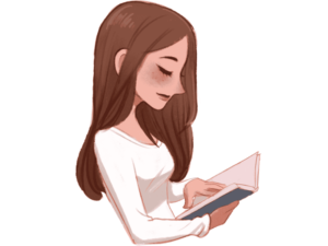 Imagem de mulher lendo um livro